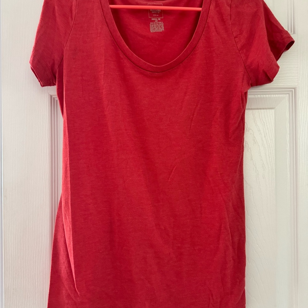 Mossimo Supply Co. Vibrant Red Short Sleeve Tee